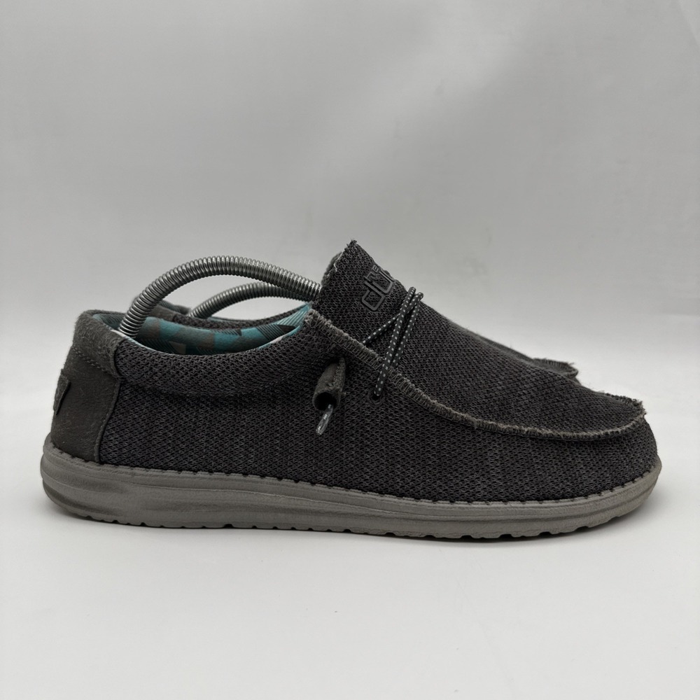 Hey Dude Wally Sox Shoe for Men - Charcoal Grey, Size US 11 Comfortable Slip On